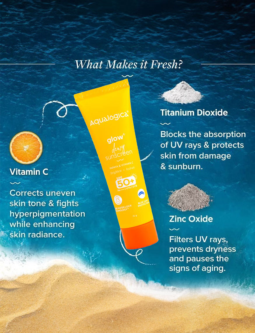 Aqualogica Glow + Dewy Sunscreen