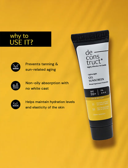Deconstruct Lightweight Gel Sunscreen- SPF 55+ And PA+++