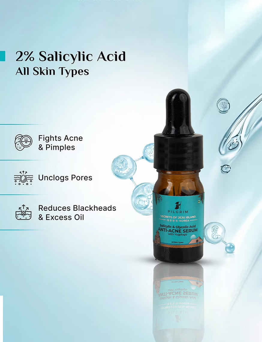 Pilgrim Anti Acne Serum With Salicylic & Glycolic Acid For Dark Spots